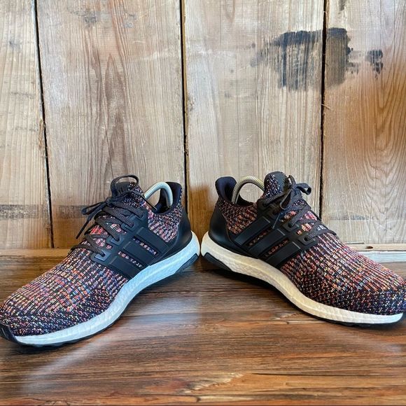 Adidas Ultra Boost 3.0 look New black multicolor Mens sneakers shoes size 9 - Picture 12 of 16